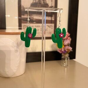 Polymer Clay Cactus earrings
